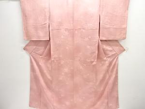 楓に古典柄織り出し色無地着物